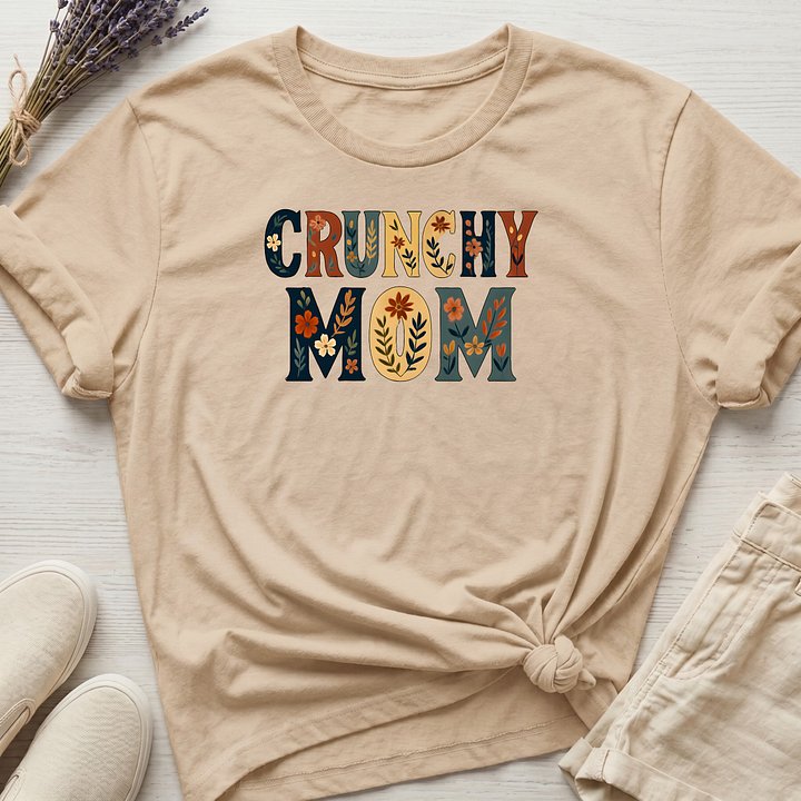 Non Tox Society: "Crunchy Mom Rustic Floral" Organic T-Shirt product image (1)