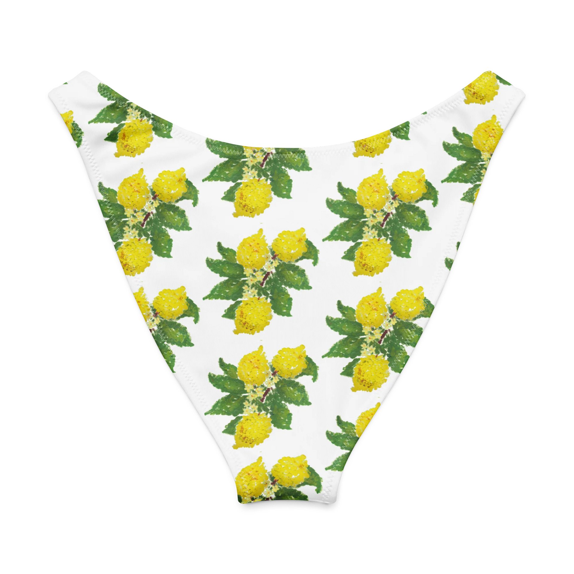 Lemon Love White Recycled V-Cut Bikini Bottoms product image (7)