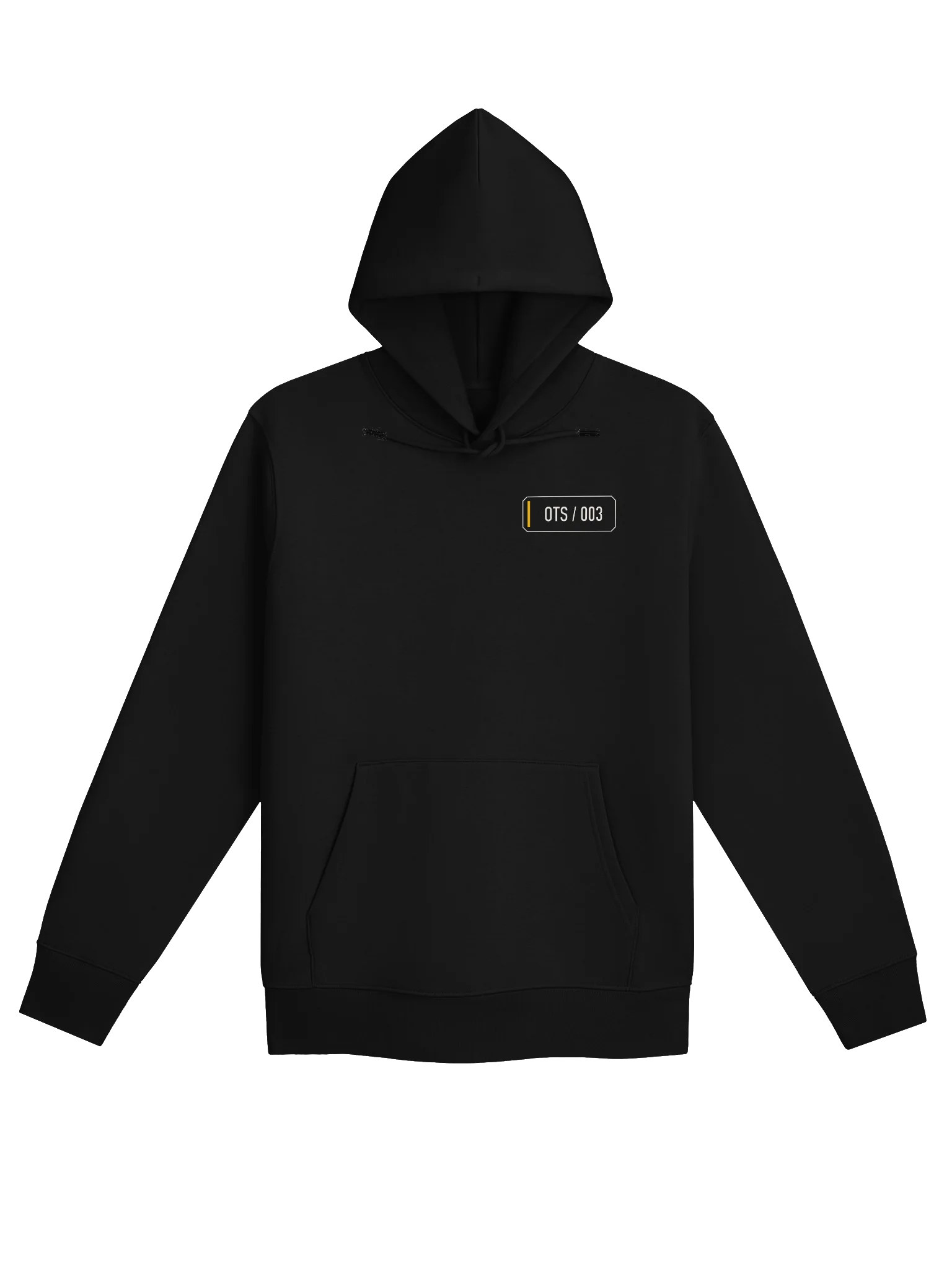 OTS 003 Minimal Black Hoodie product image (1)