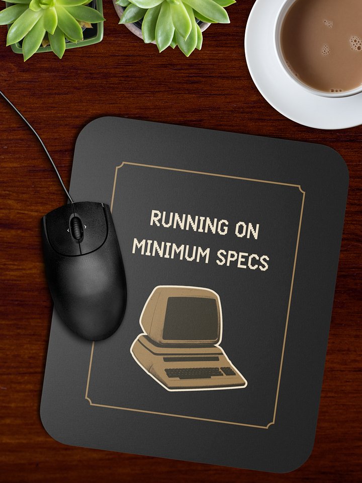 Running on Minimum Specs Mouse Pad | Chronic Fatigue & Disabled Gamer Desk Mat product image (1)
