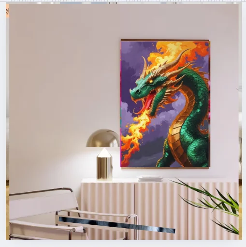 Dragons breathing fire Wall Art product image (3)