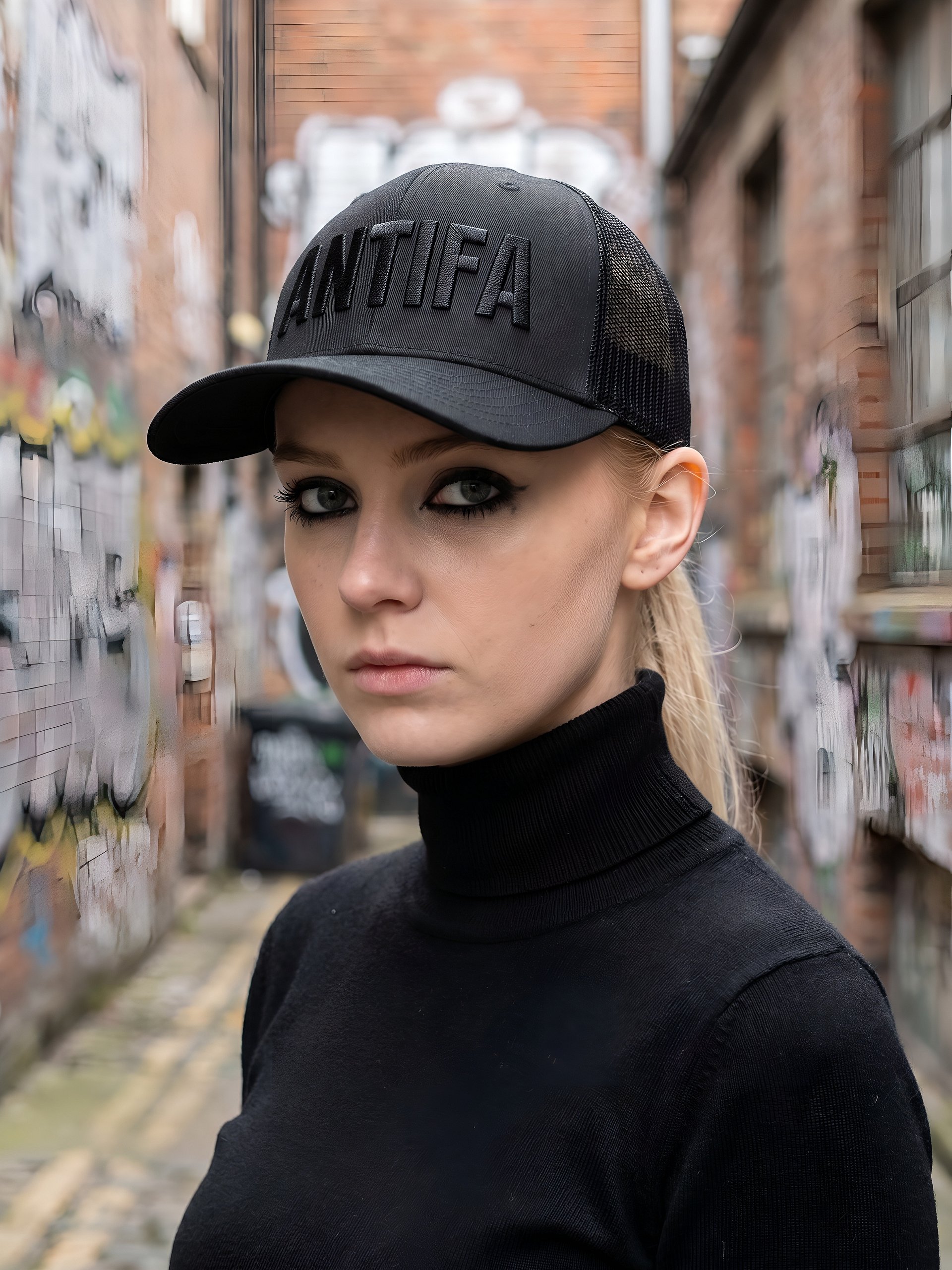 Antifa Embroidered Hat, Sarcastic Anti Christian Nationalst Cap product image (2)