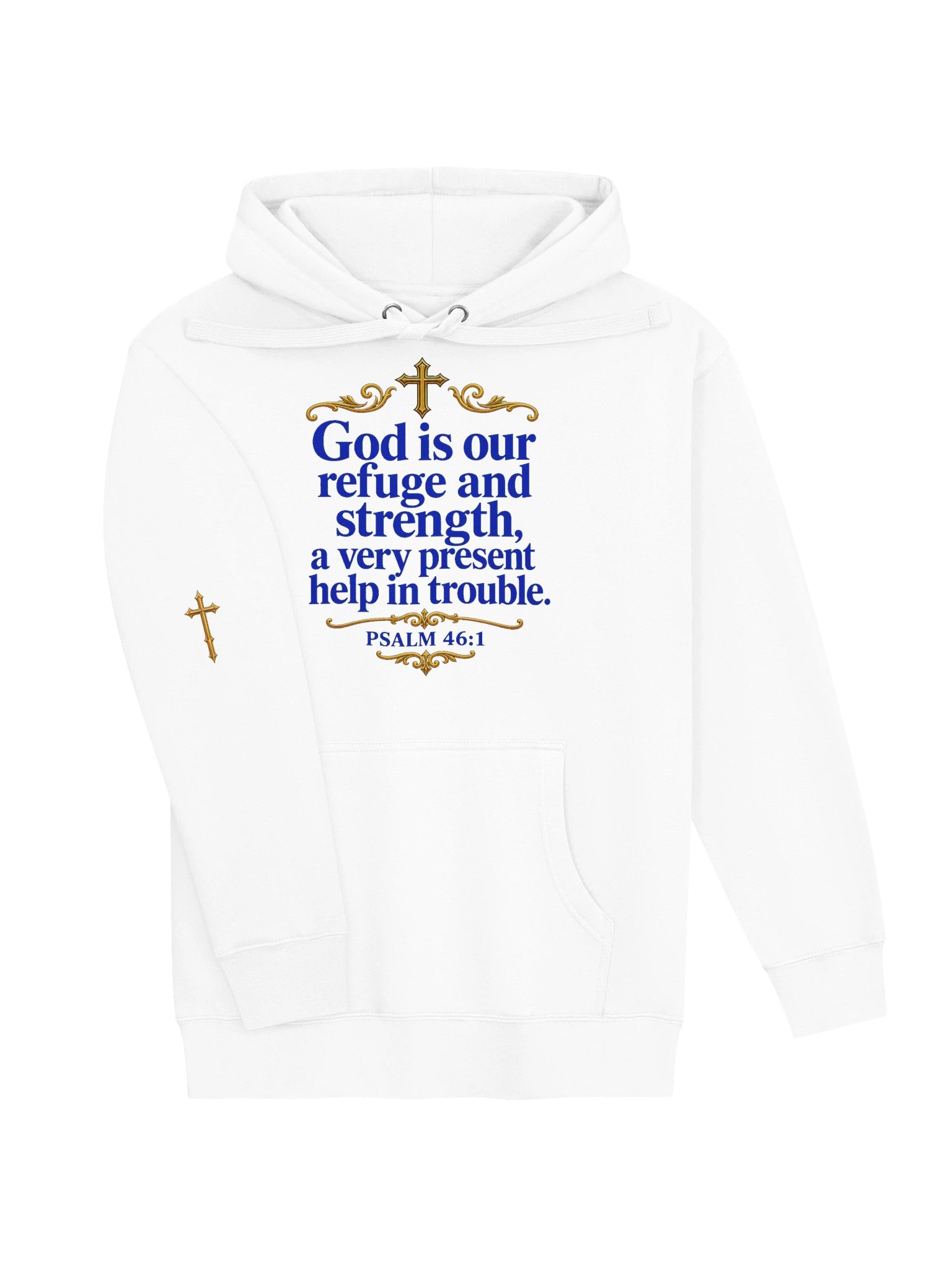 RBF White Psalm 46:1 Blue Eagle Hoodie product image (3)