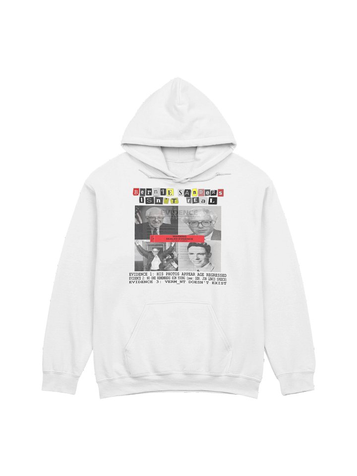 HE ISN'T REAL! (white) — HOODIE product image (1)