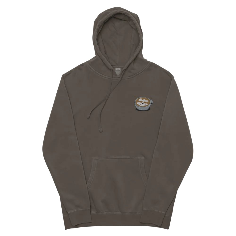 Washed Black Coffee Embroidered Hoodie product image (9)
