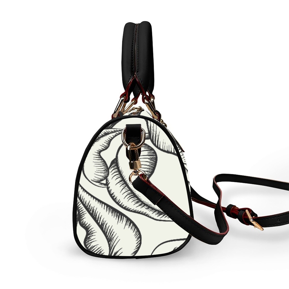 Monochrome Botanical Luxe Handbag product image (5)