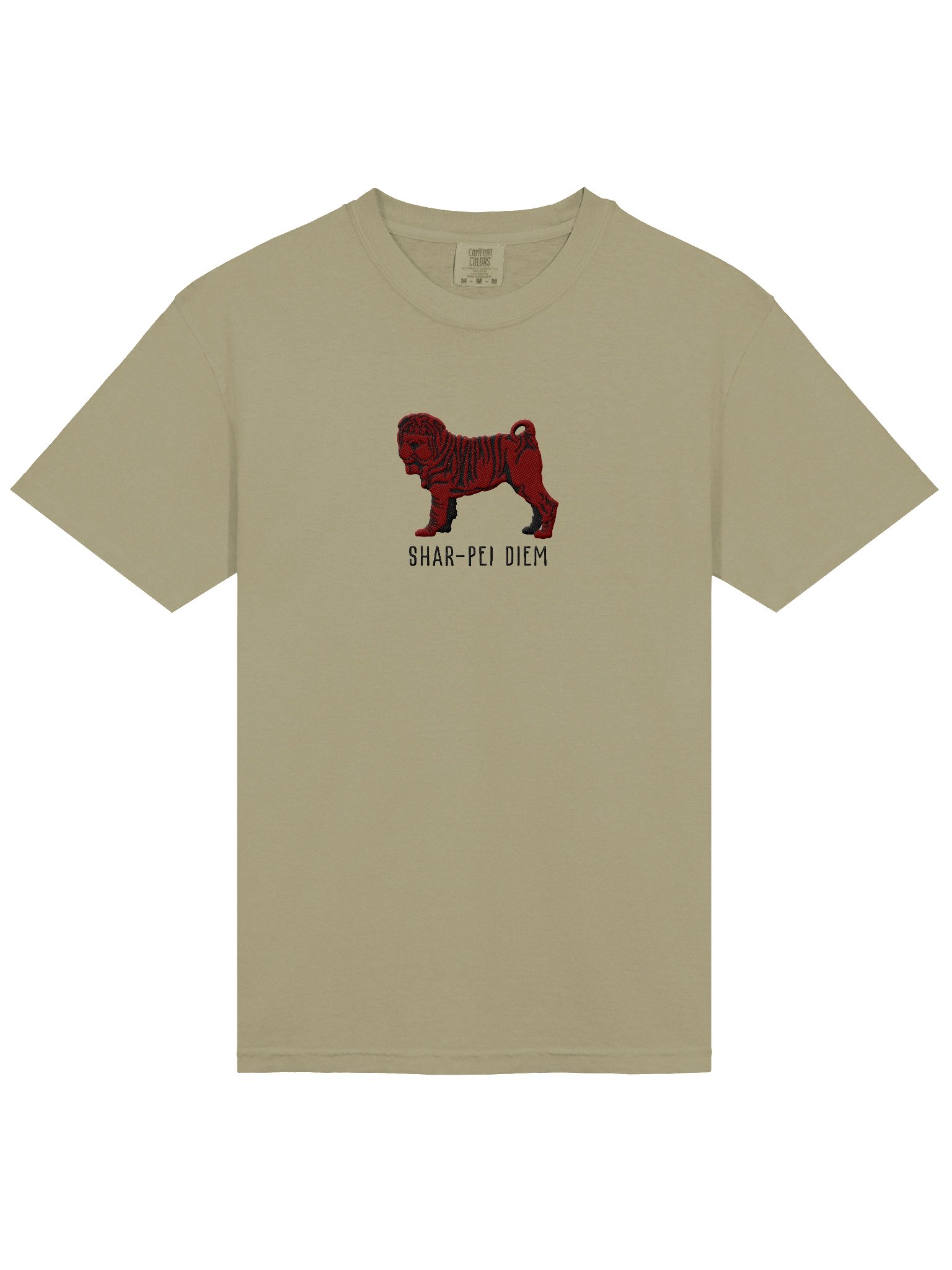 Shar-Pei Diem T-Shirt(Embroidered) of a Chinese Shar-Pei(Chocolate) product image (6)