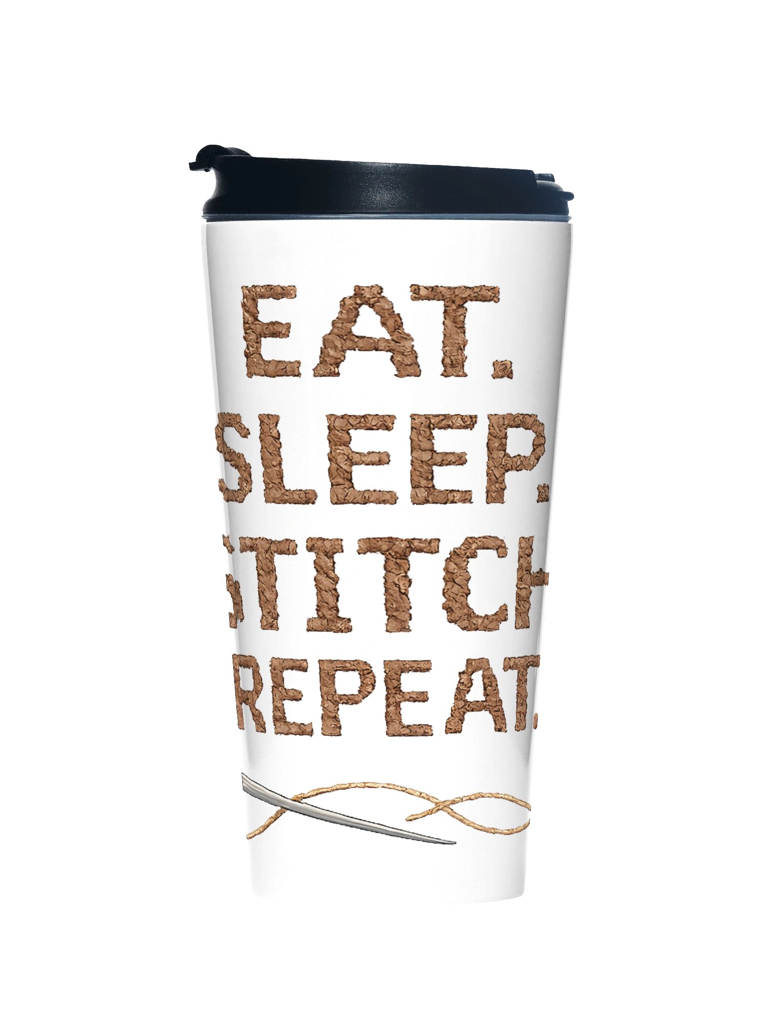 Eat. Sleep. Stitch. Repeat Travel Mug product image (1)