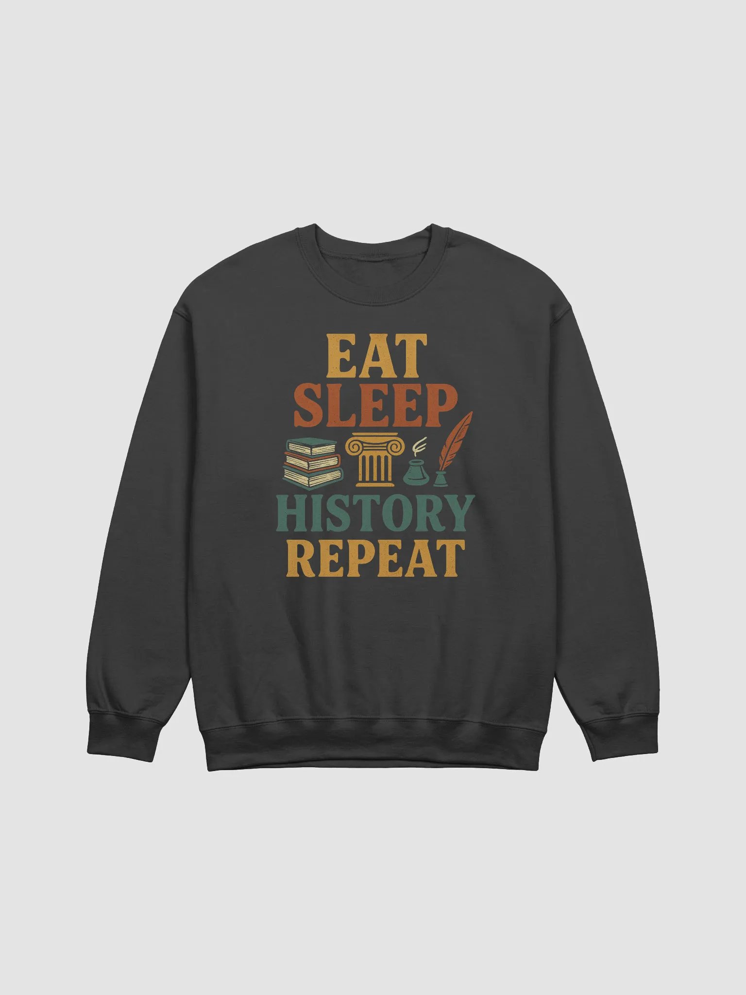 Eat Sleep History Repeat Sweatshirt – Comfy Crewneck for History Nerds product image (4)