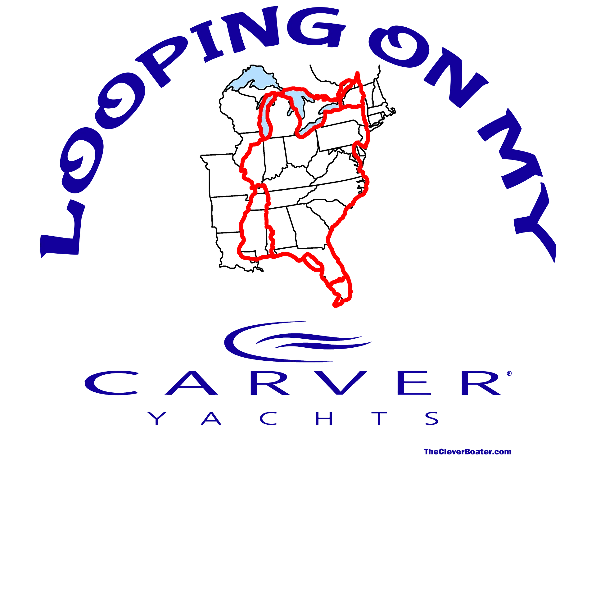 Looping On My Carver - T-Shirt - Light Shirt w/Blue Logo product image (5)