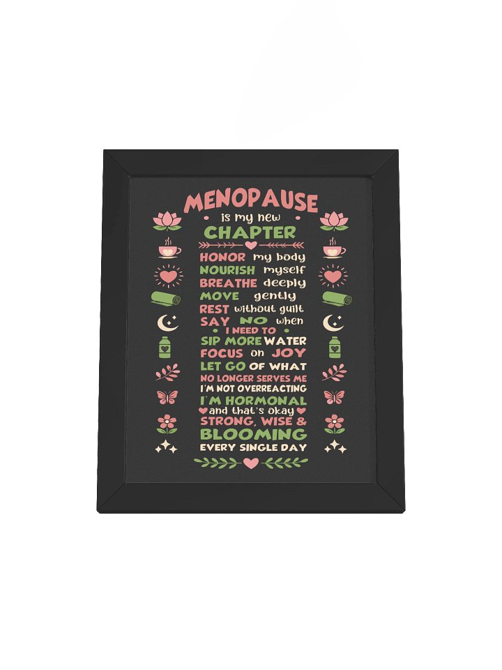 Menopause Is My New Chapter Floral Affirmation Poster product image (1)
