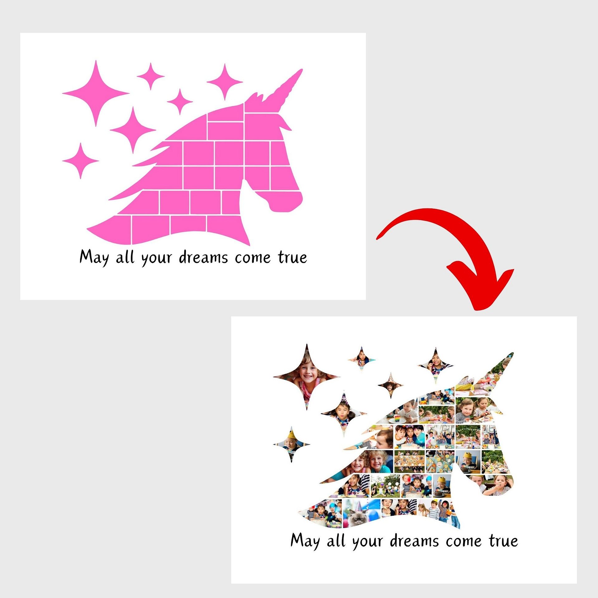 Unicorn Photo Collage Frames Canva Template product image (5)
