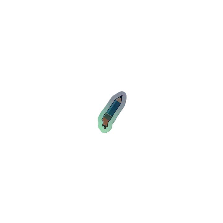 Melted Holographic Pencil Kiss-Cut Stickers product image (2)