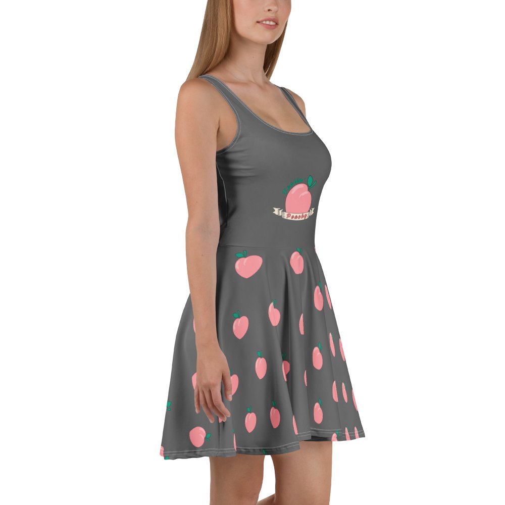 Gray "Feelin' Peachy" All-Over Print Dress product image (3)