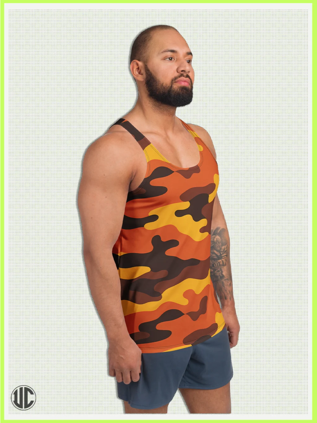 Savage Sunset Orange Camo – Men’s Tank Top product image (3)
