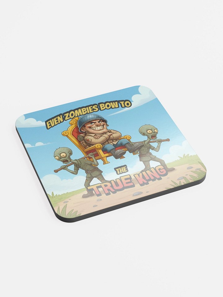 The True Zombie King — Glossed Cork Gaming Coaster product image (2)