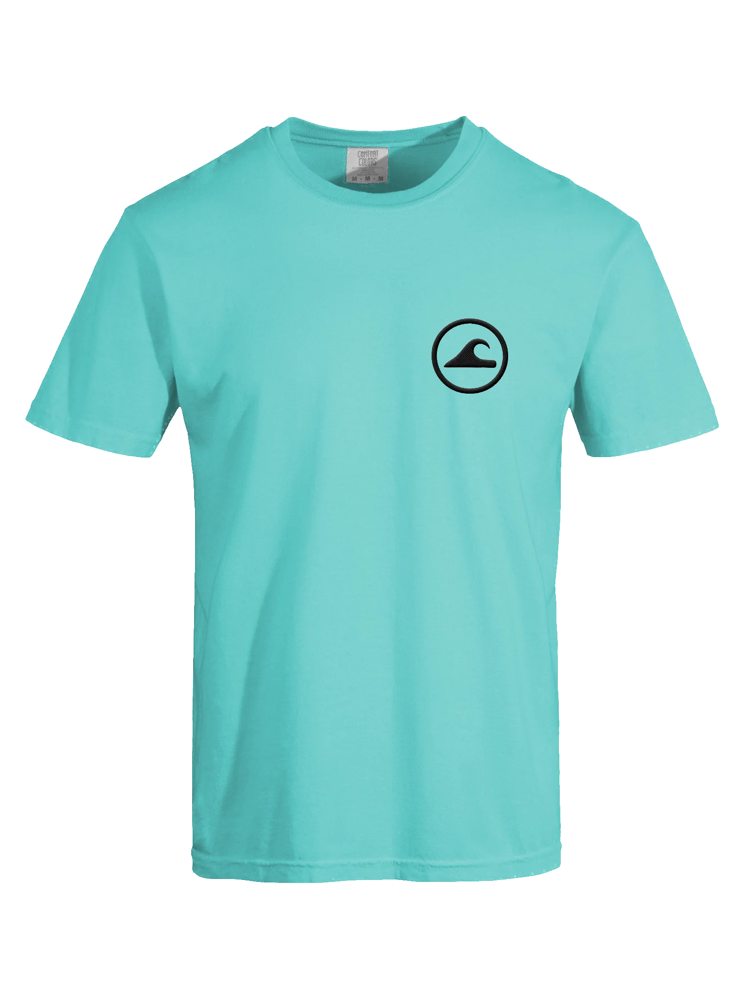 Embroidered Wave Rider Comfort Colors Garment-Dyed Heavyweight T-Shirt (Black-on-Color) product image (27)