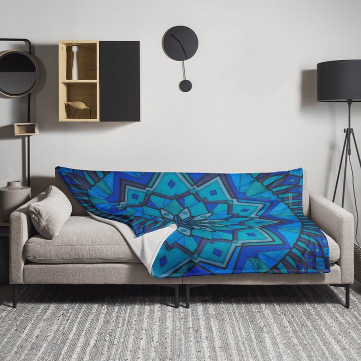 Blue Mandala Blanket product image (1)