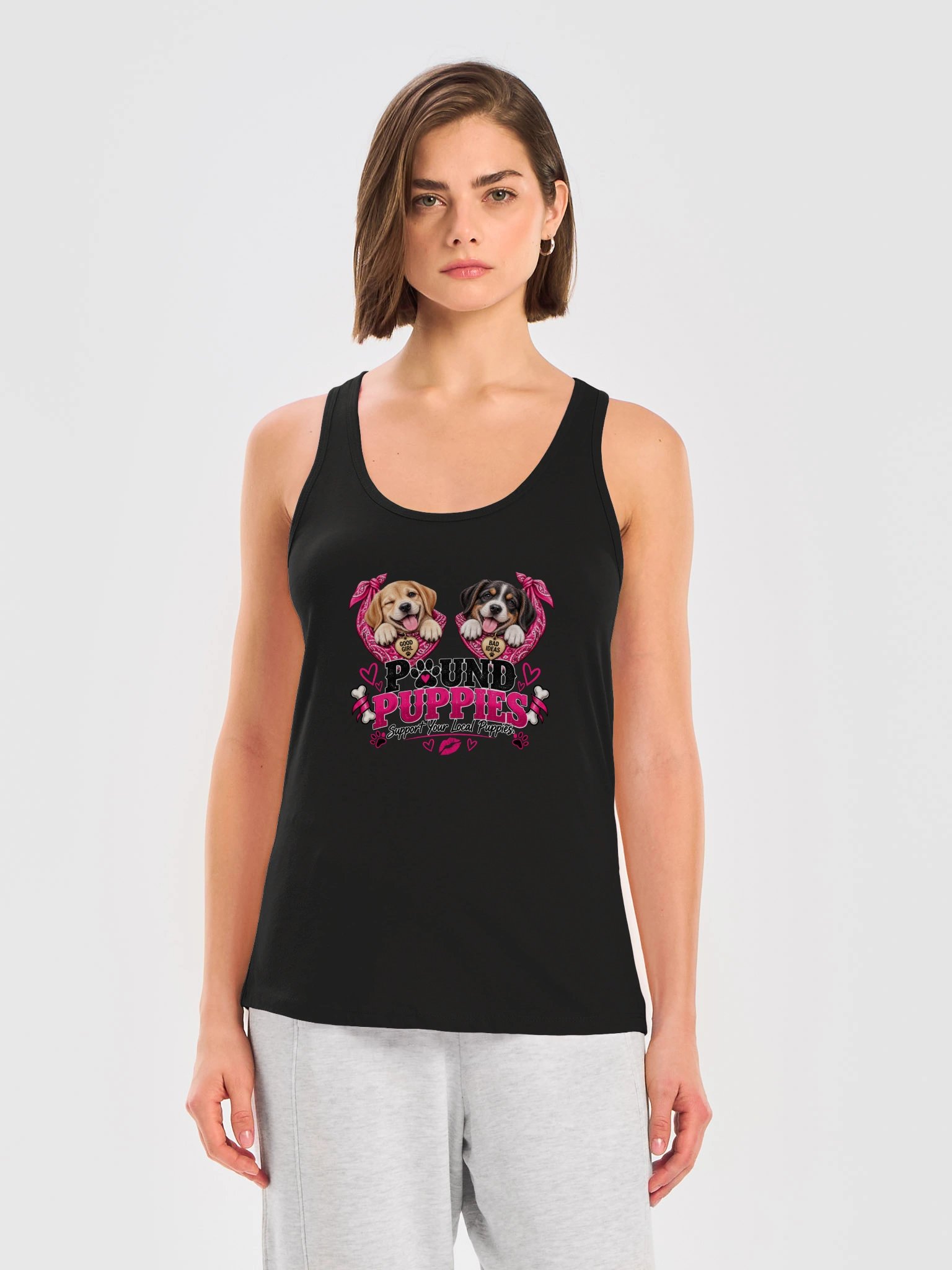 GOOD GIRL / BAD IDEAS — 💋🤠 POUND PUPPIES (Special Edition Tank top) product image (3)
