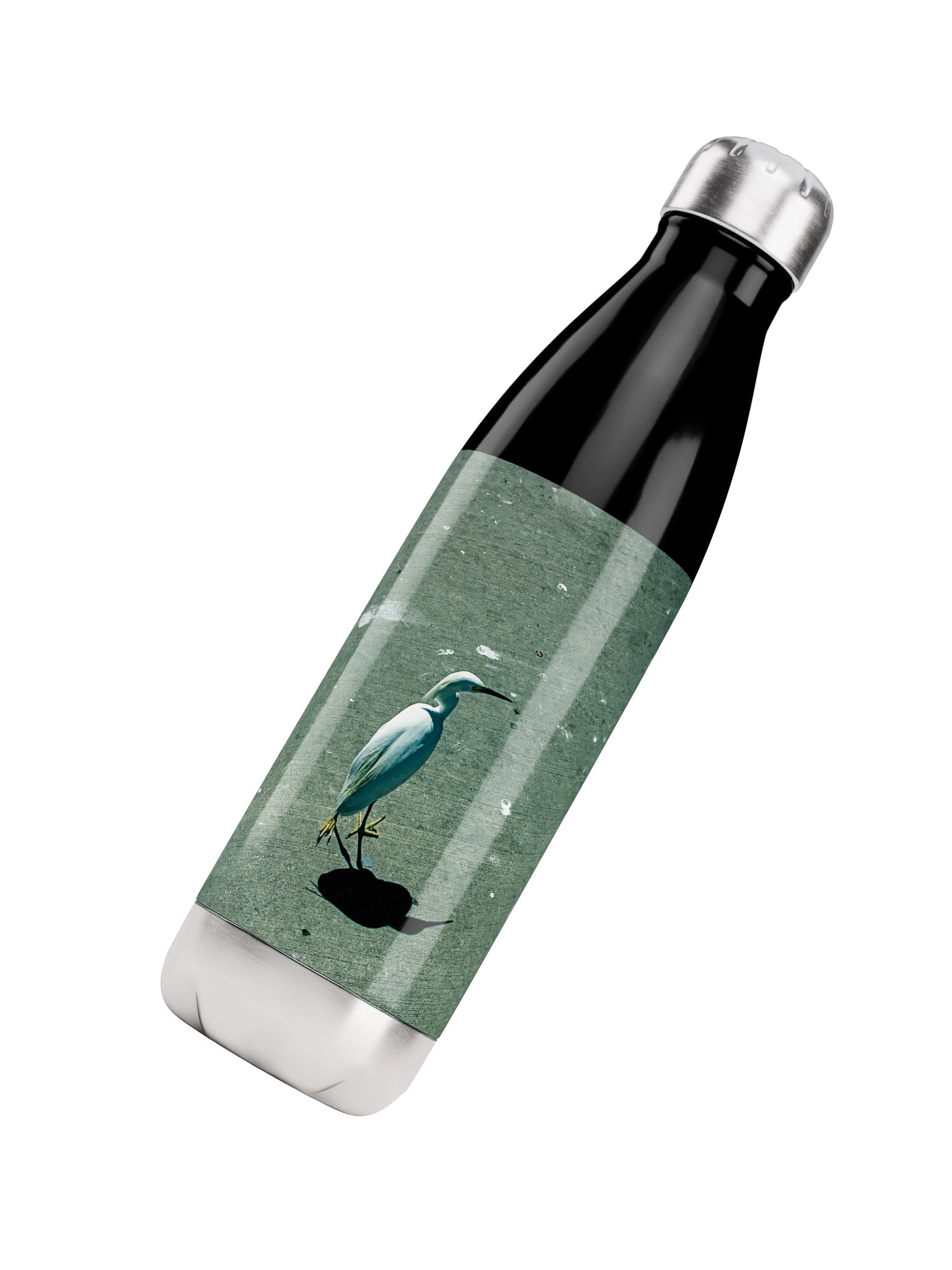 Snowy Egret Stainless Steel Water Bottle product image (8)