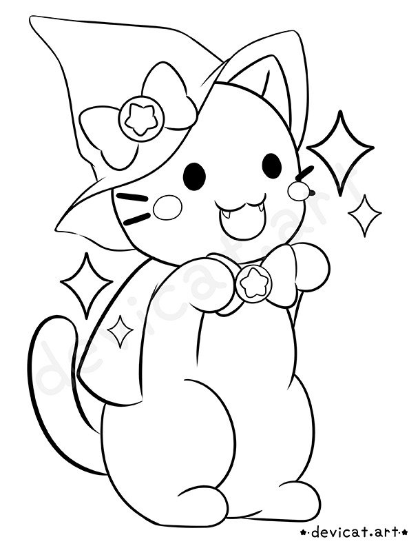 CandiCat Witch 2022 Coloring Page product image (1)