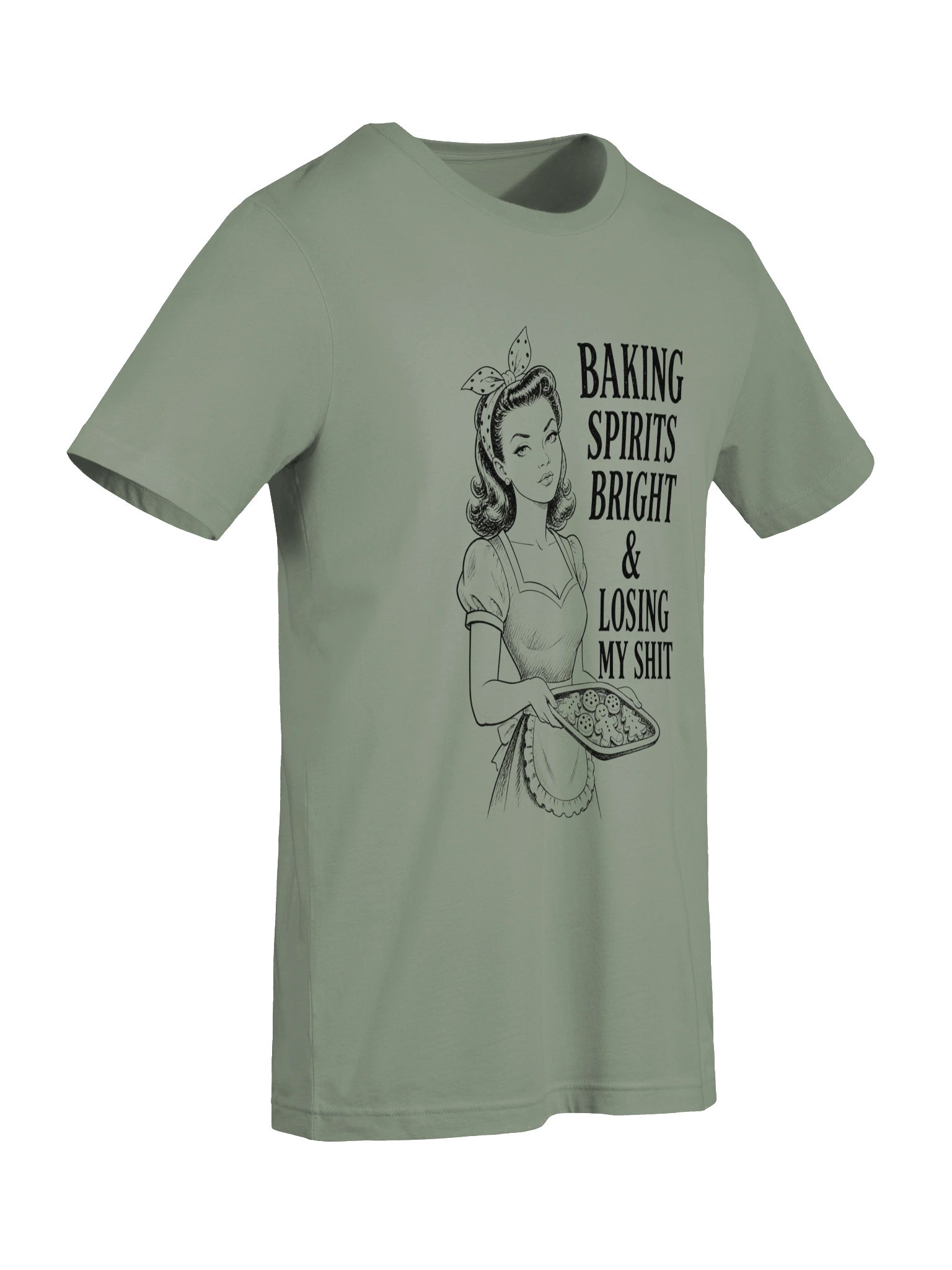 Baking Spirits Bright | Vintage Holiday Baking T-Shirt product image (77)