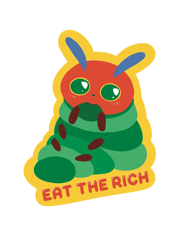 Eat The Rich Caterpillar Sticker product image (1)