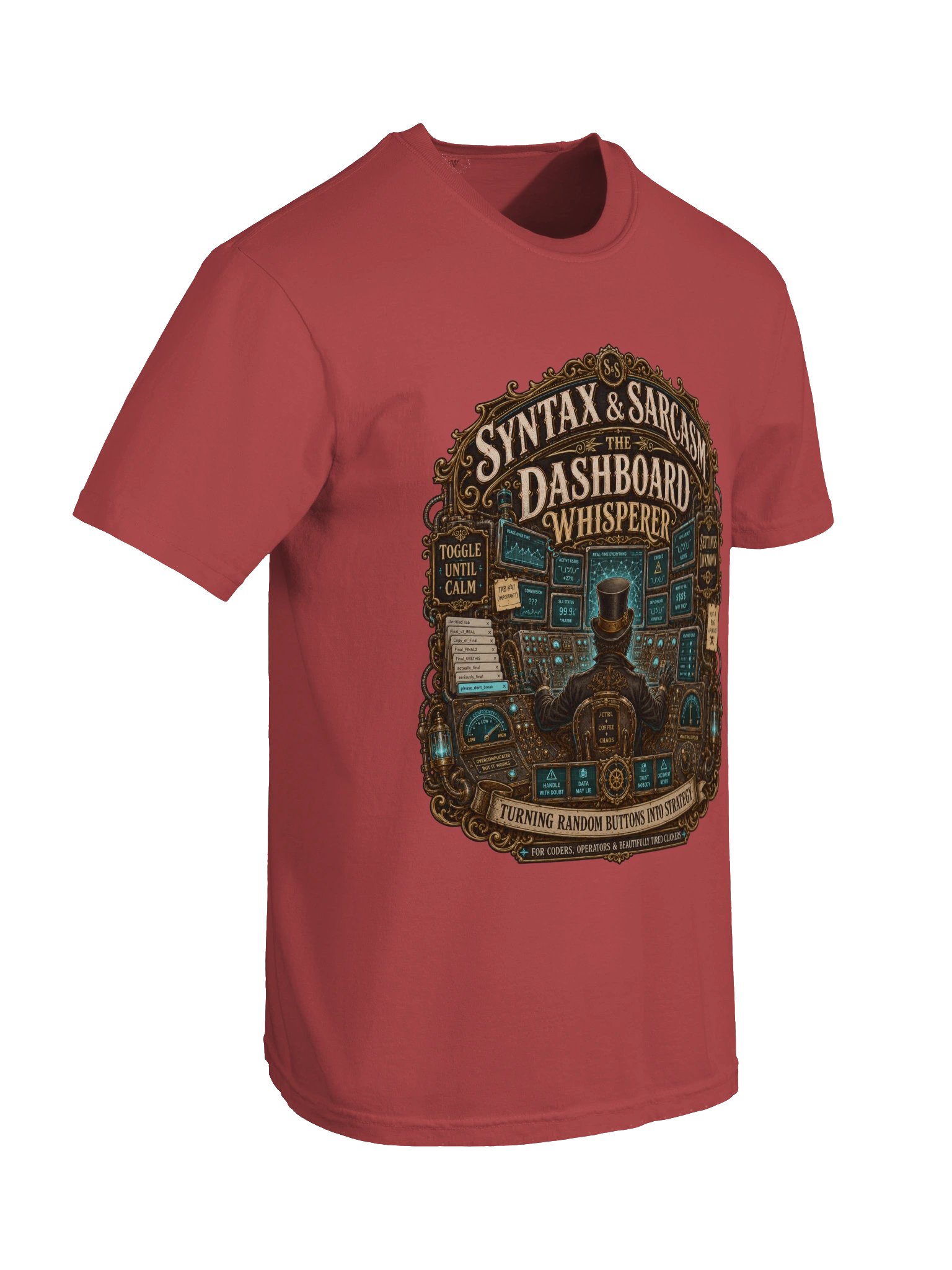 Syntax & Sarcasm Dashboard Whisperer Heavyweight Premium T-Shirt product image (62)