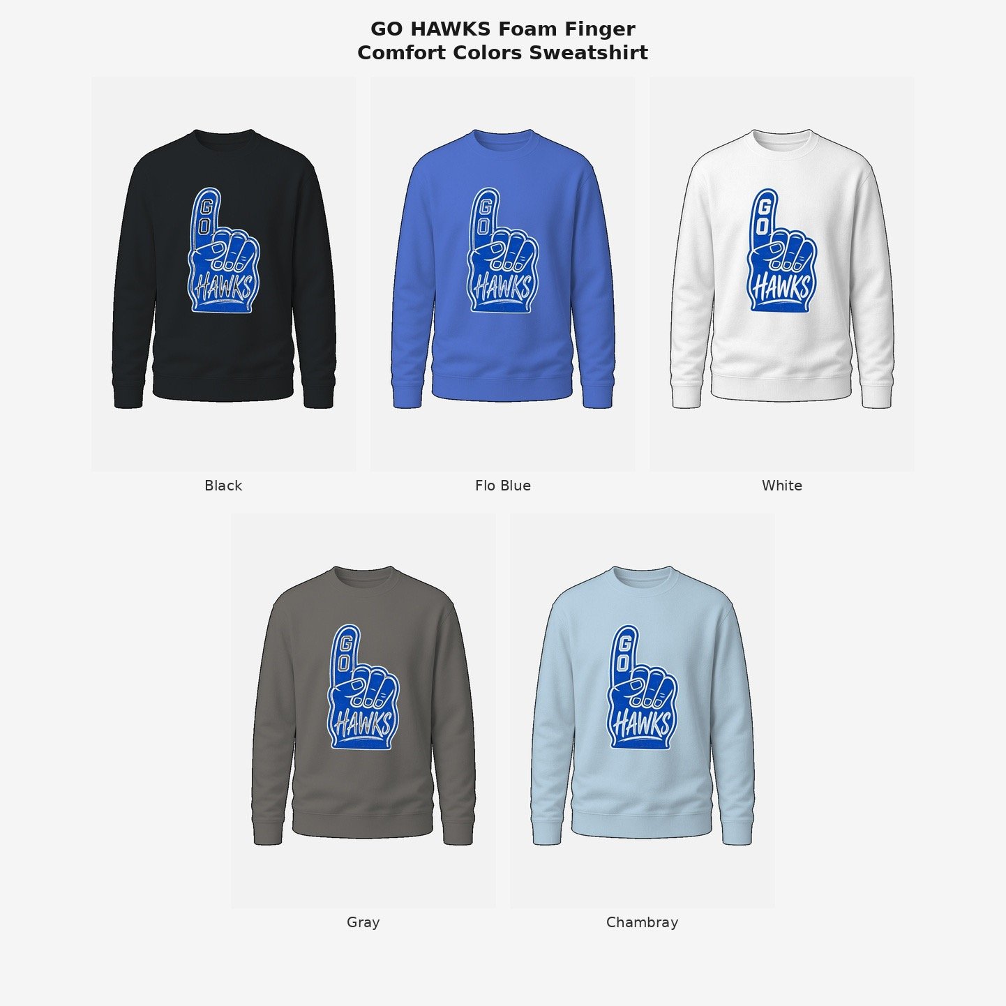 Foam Finger Comfort Colors sweatshirt product image (1)