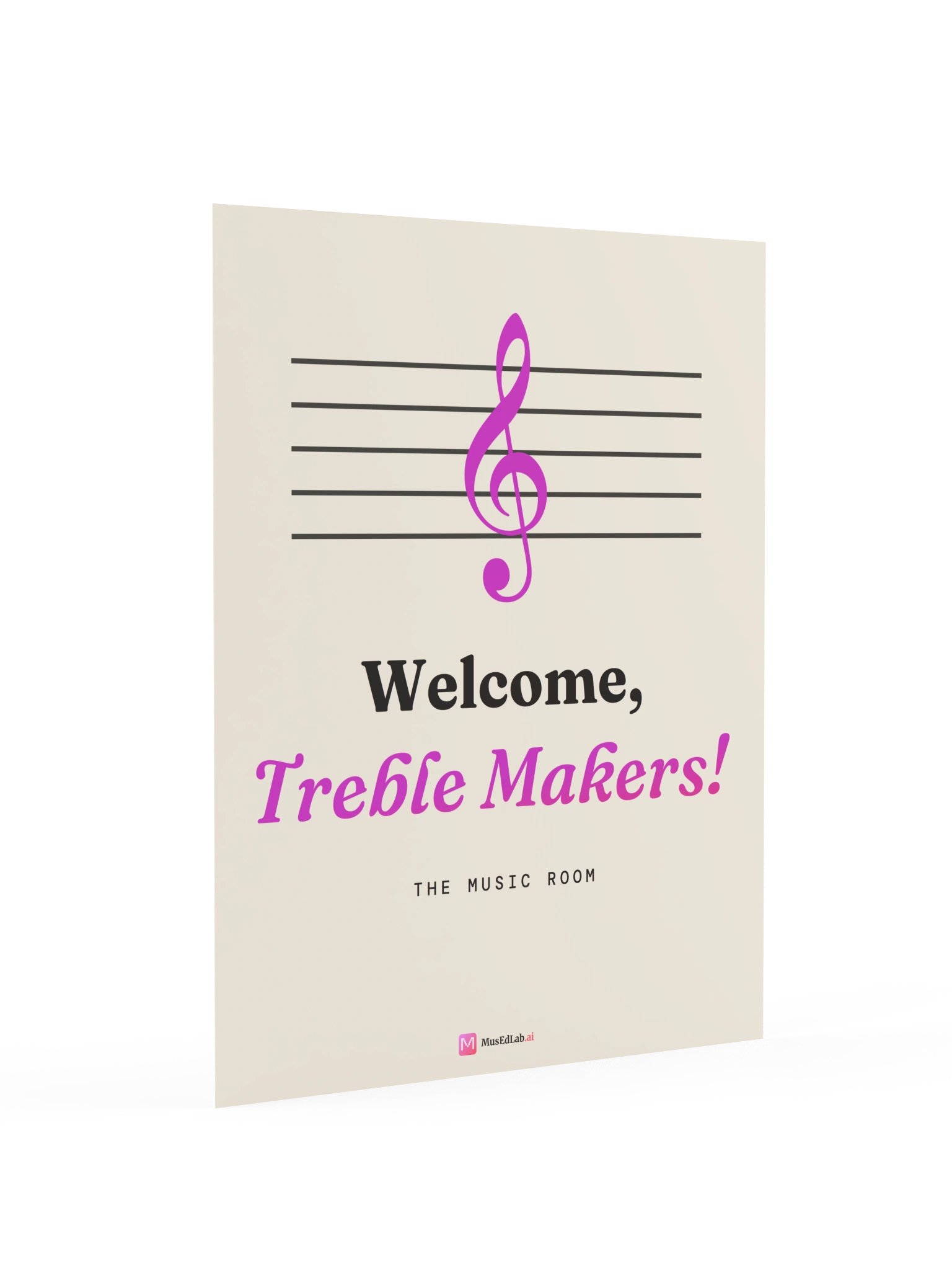 Welcome, Treble Makers! Classroom Door Poster product image (6)