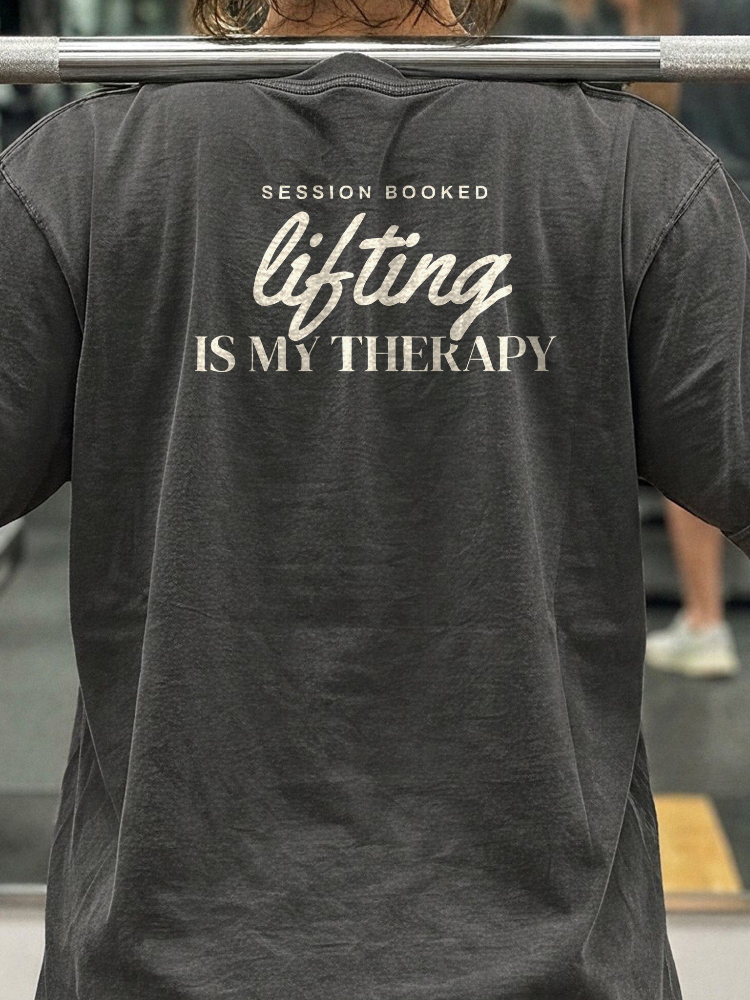 Lifting Is My Therapy Oversized Gym Tee | Pump Cover product image (4)