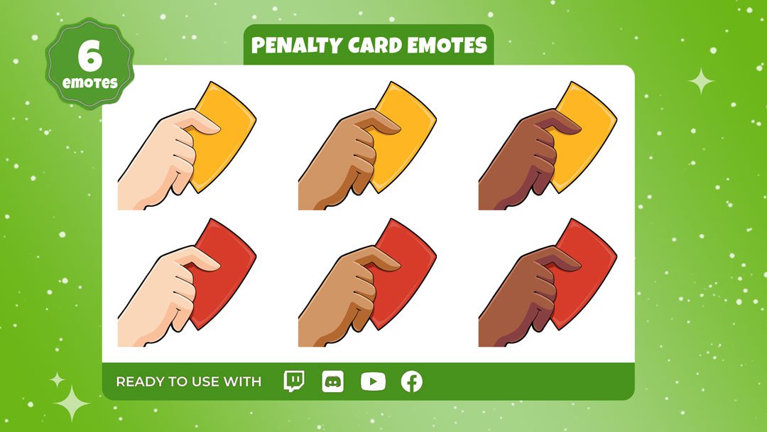 Penalty Card Emotes 6-Pack product image (1)