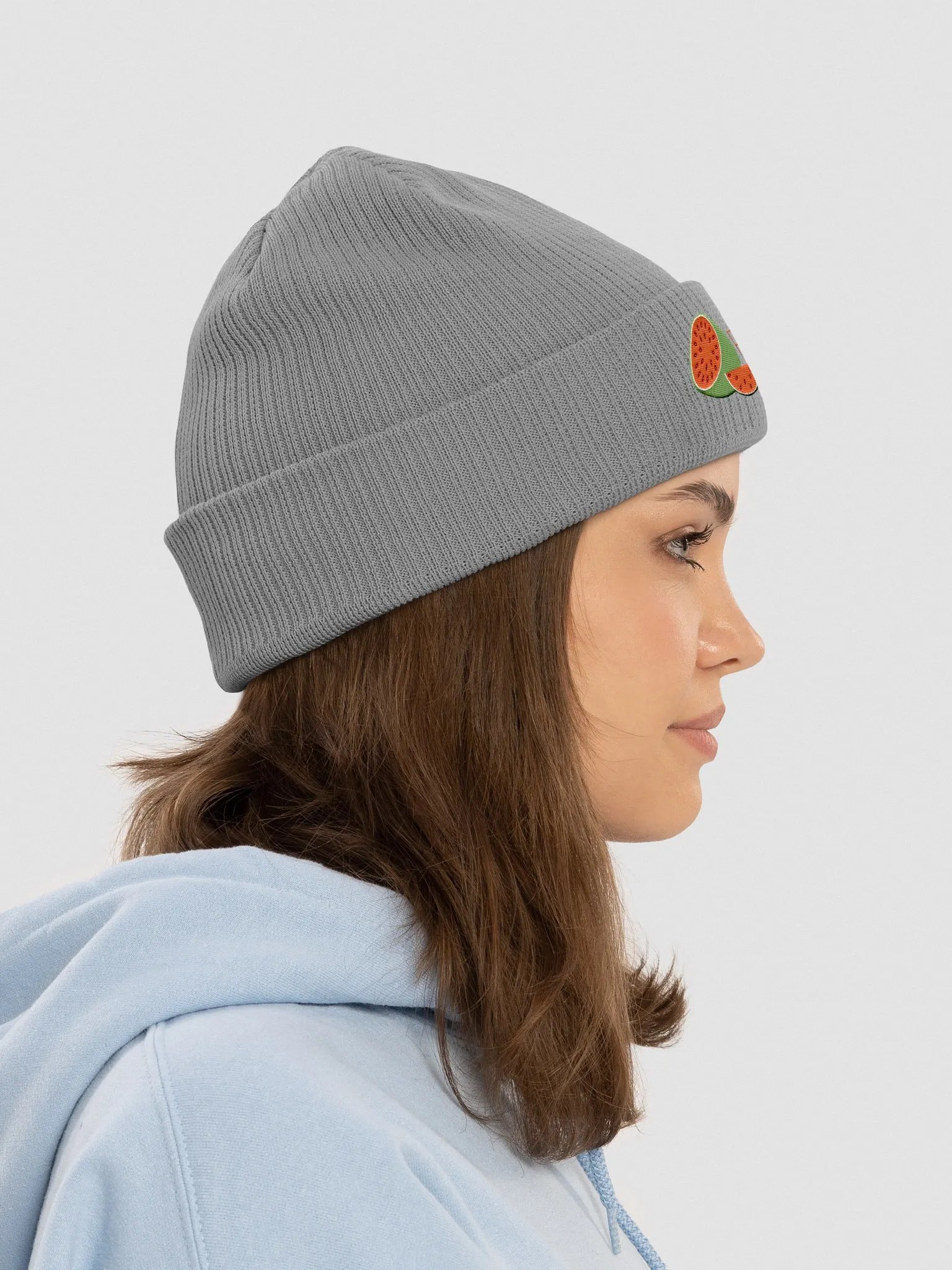 Watermelon Slice Logo Organic Beanie product image (8)