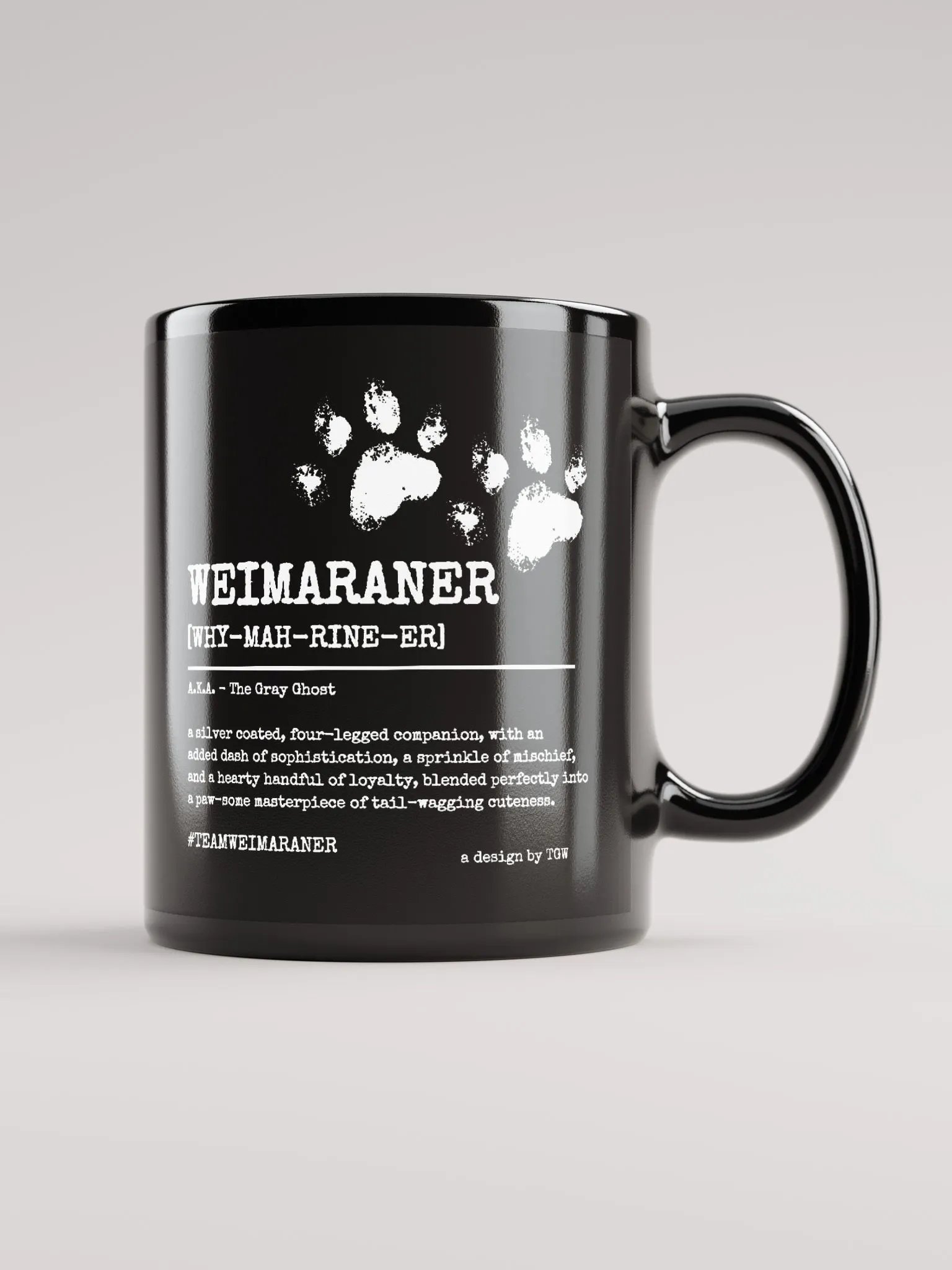 Definition of Weimaraner V2 - Black Glossy Mug product image (1)