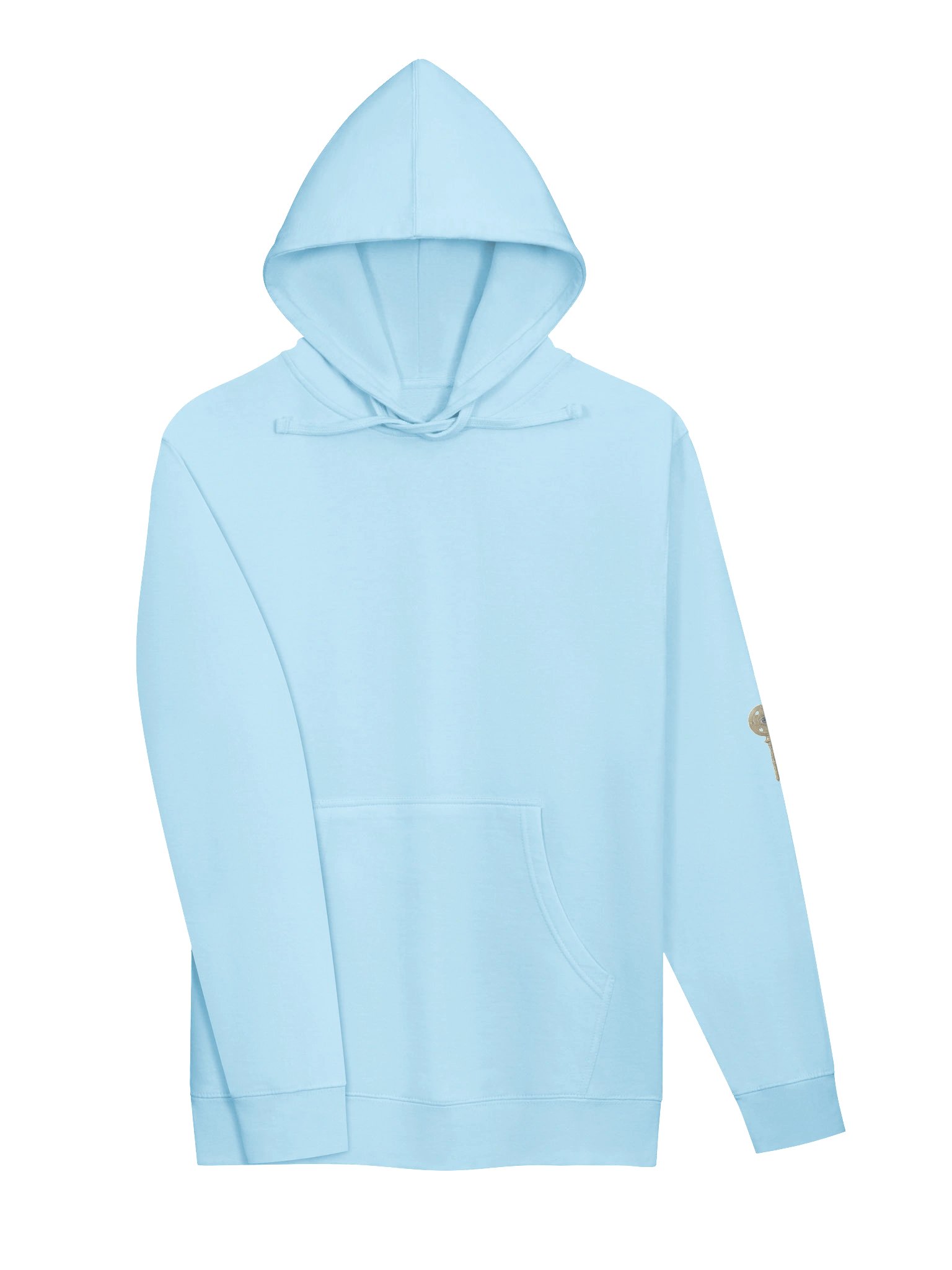 The Gatekeeper’s Key – Blue Aqua Reverse Edition (Back + Left Sleeve Print) | Unisex Midweight Hoodie product image (3)