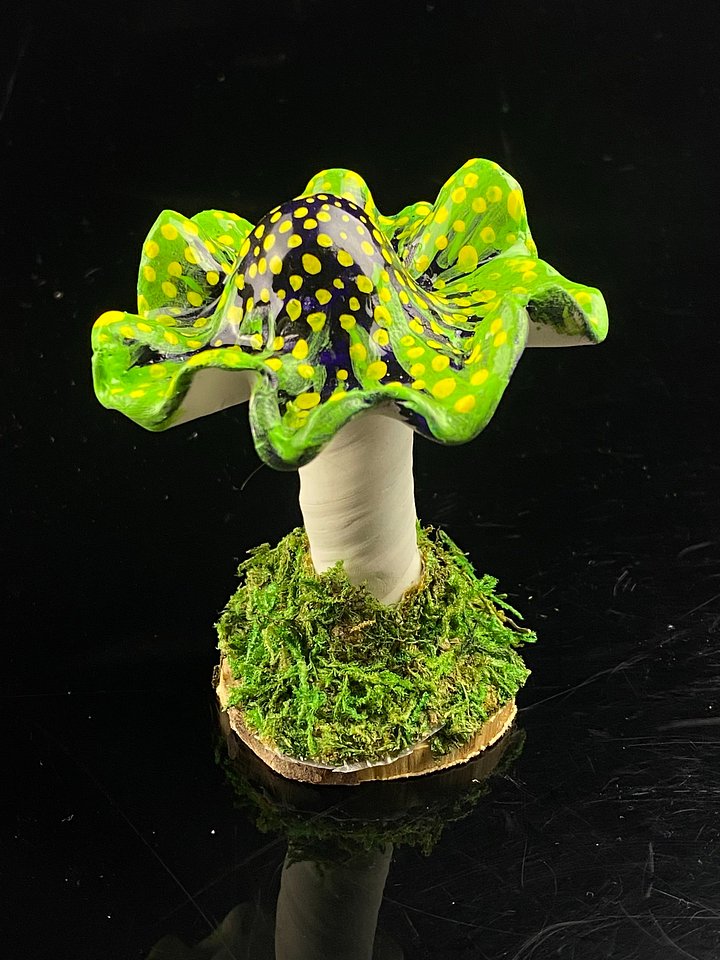 Dark Purple and Lime Green Mushroom product image (1)