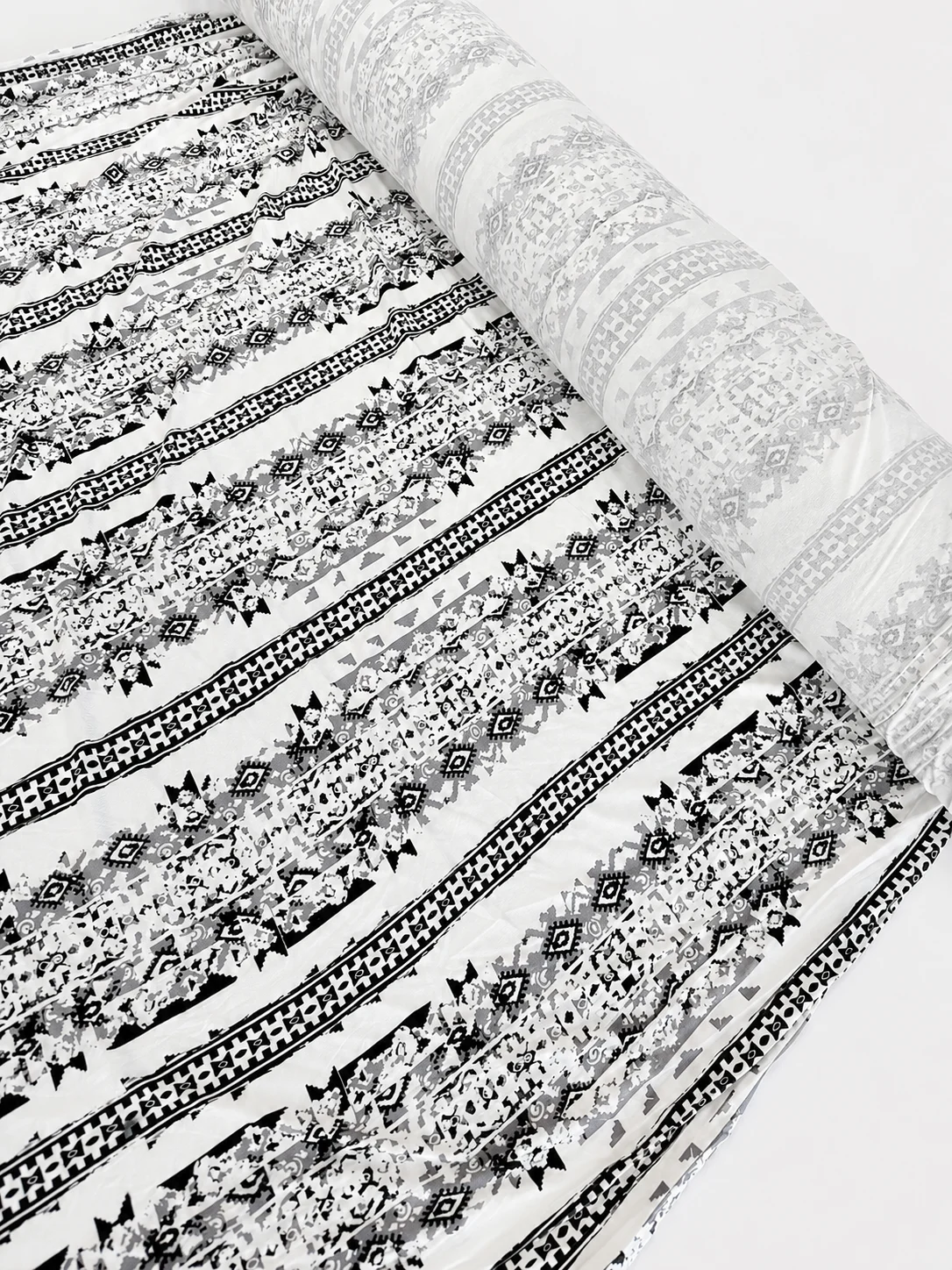 Geometric Black, Grey, White Jersey Fabric product image (3)