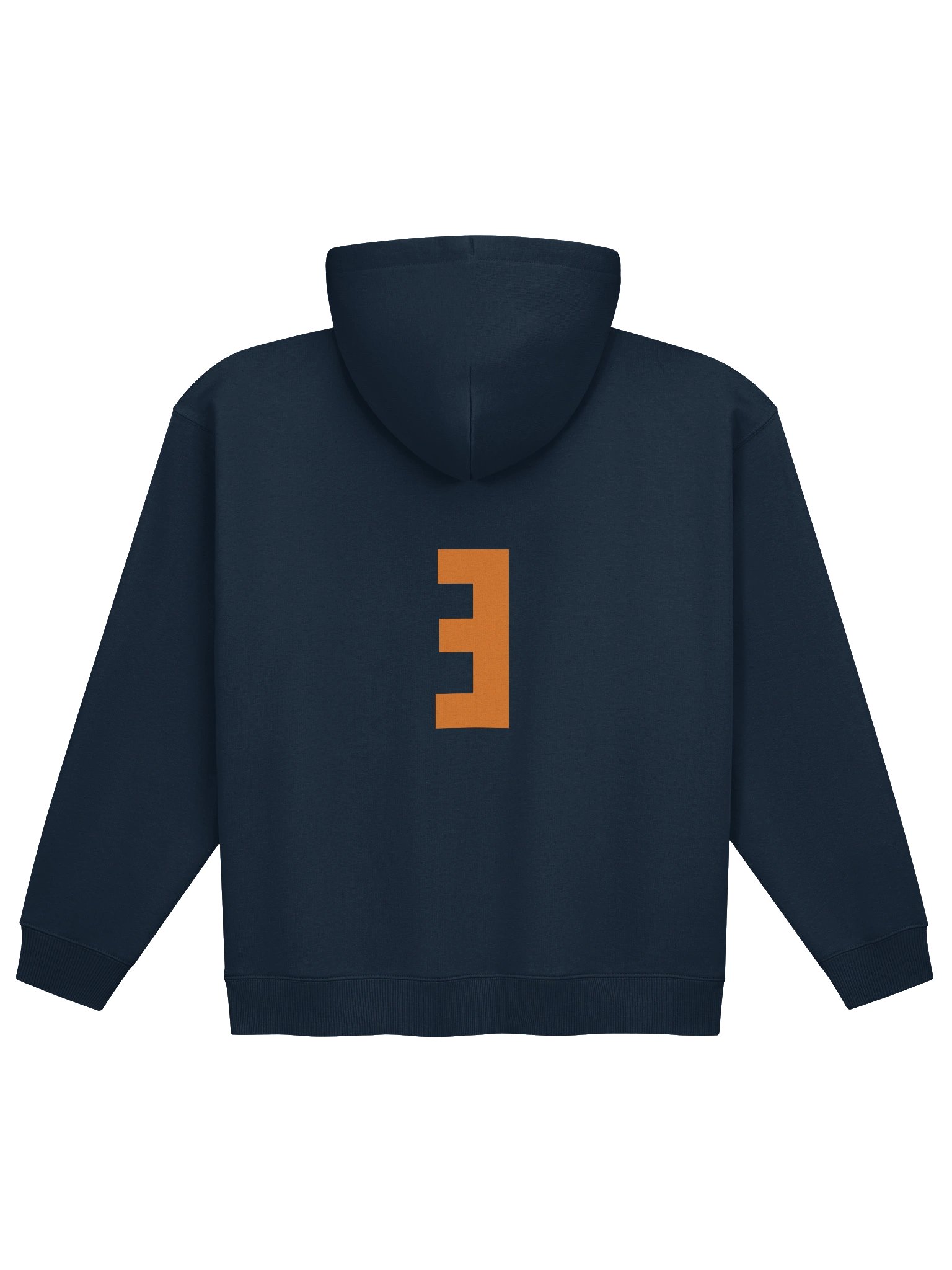 EAST SIDE REVERSE GRAPHIC NAVY BLUE AND ORANGE HOODIE product image (2)