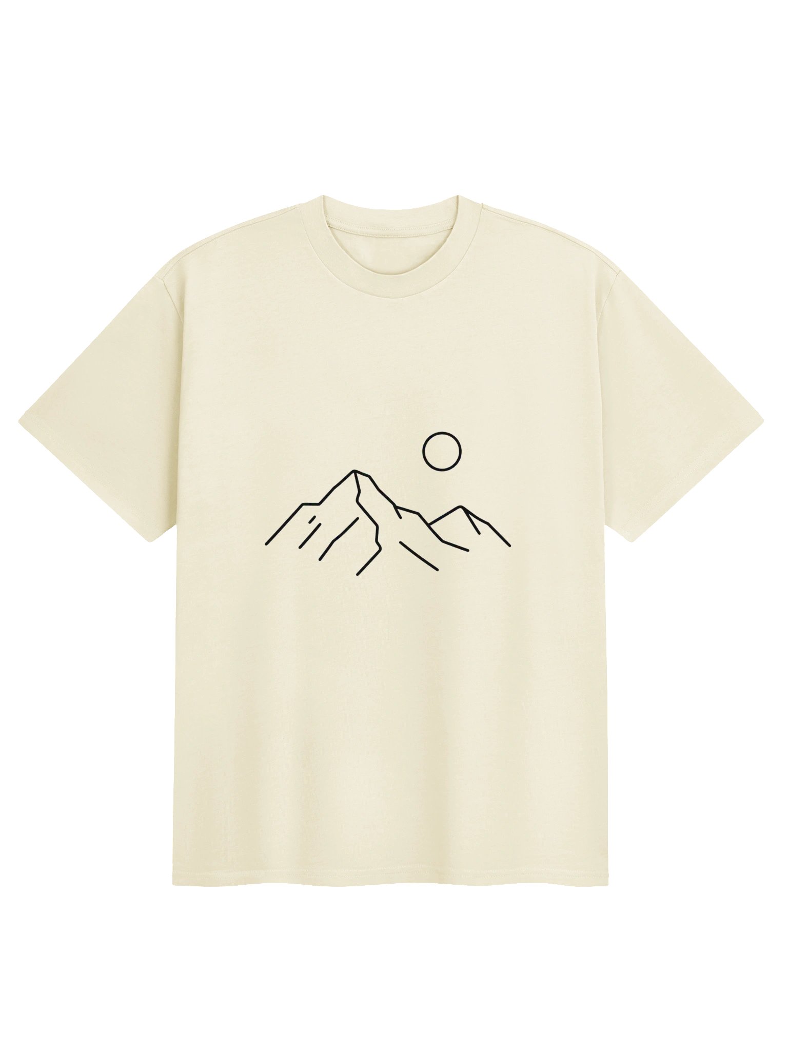 Minimal Mountain Graphic T-Shirt – Cream product image (1)