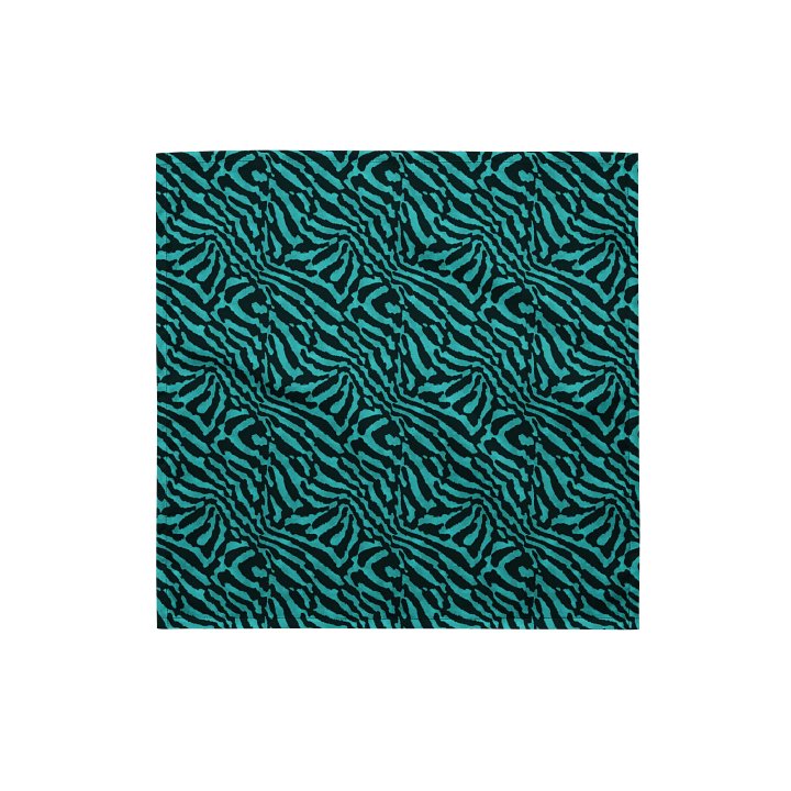 Teal Zebra Bandana product image (1)
