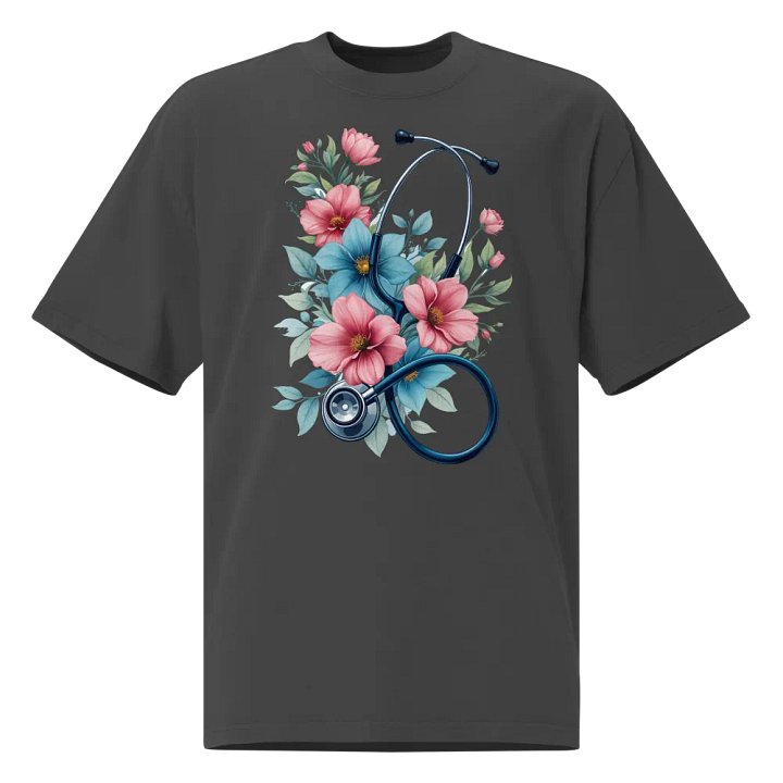 Nurse Floral Stethoscope Serenity Tee product image (1)