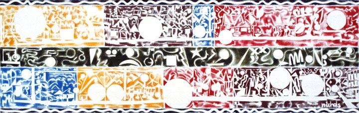 13th Street (1990) on canvas (20" x 60") product image (1)