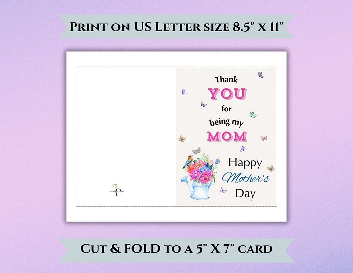 Flowers & Love Mother's Day Card product image (2)