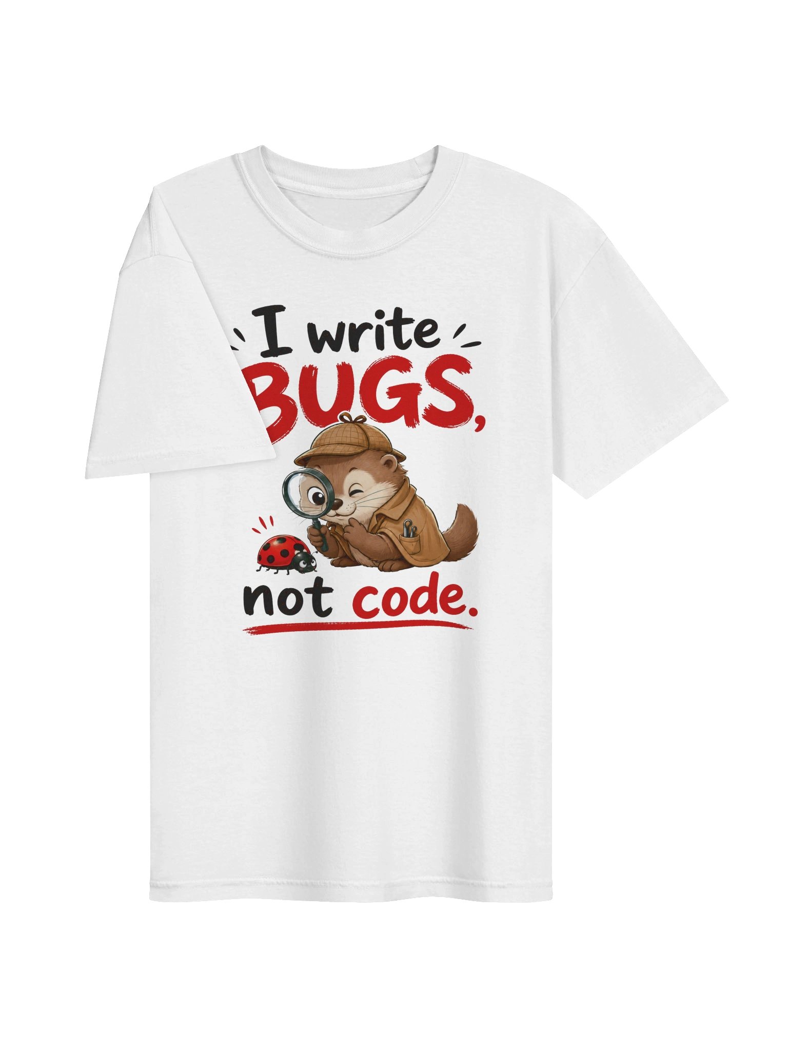 I Write Bugs, Not Code – Cute Otter Programmer Design product image (4)