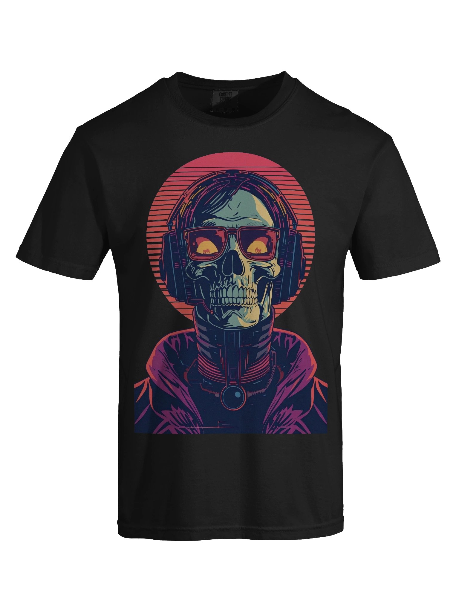 Neon DJ Skull Heavyweight T-Shirt product image (2)