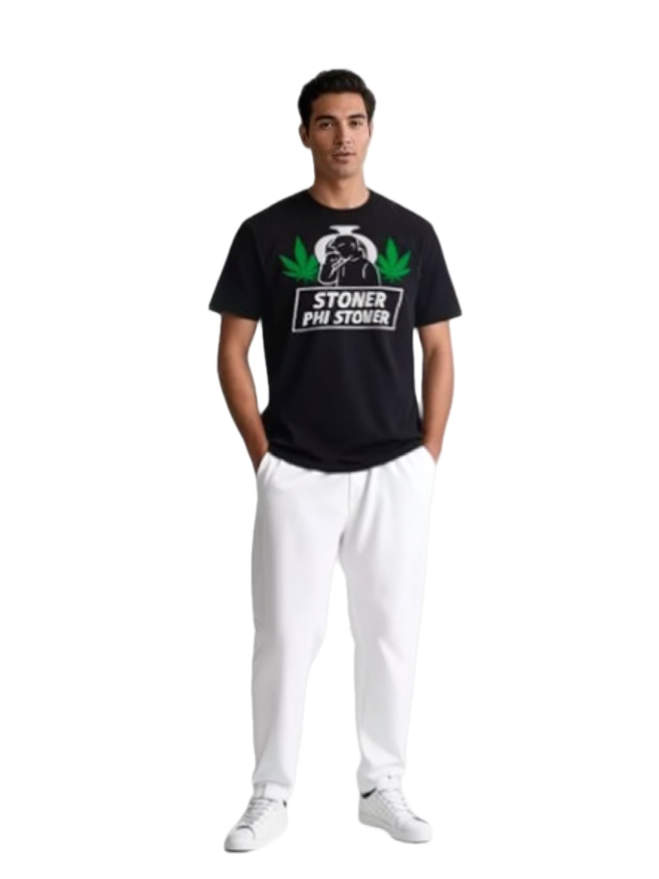 Stoner Phi Stoner Graphic Tee – Minimal Streetwear Logo Shirt | Urban Fashion Essential product image (3)