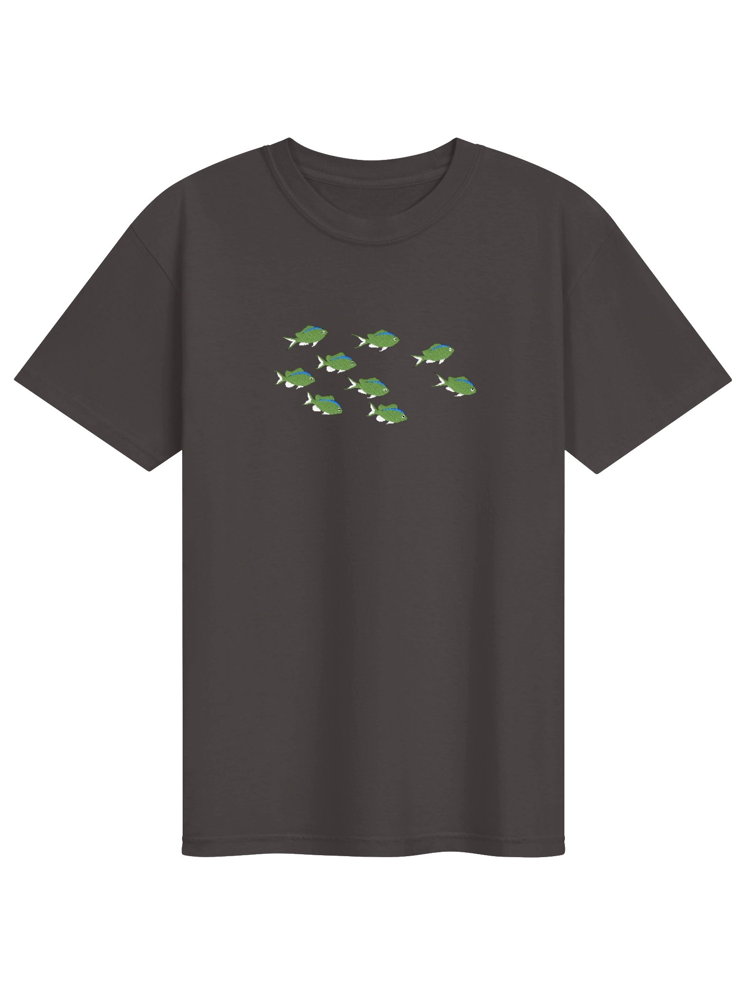 A School of Green Chromis Embroidered Premium Shirt | Saltwater Reef Aquarium Fish & Marine Life Apparel product image (4)