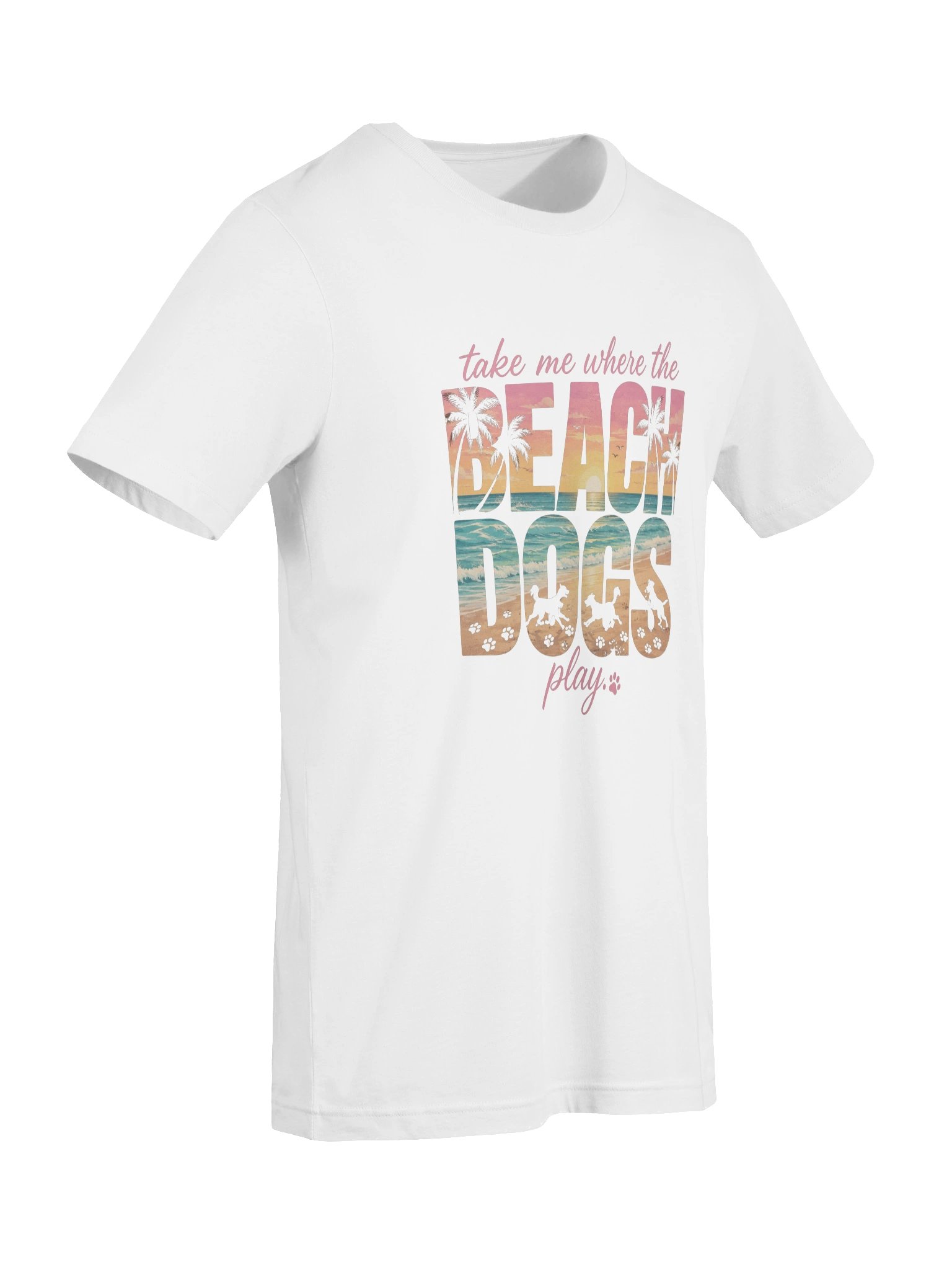 Take Me Where The Beach Dogs Play™ Coastal Dog Lover T-Shirt product image (8)