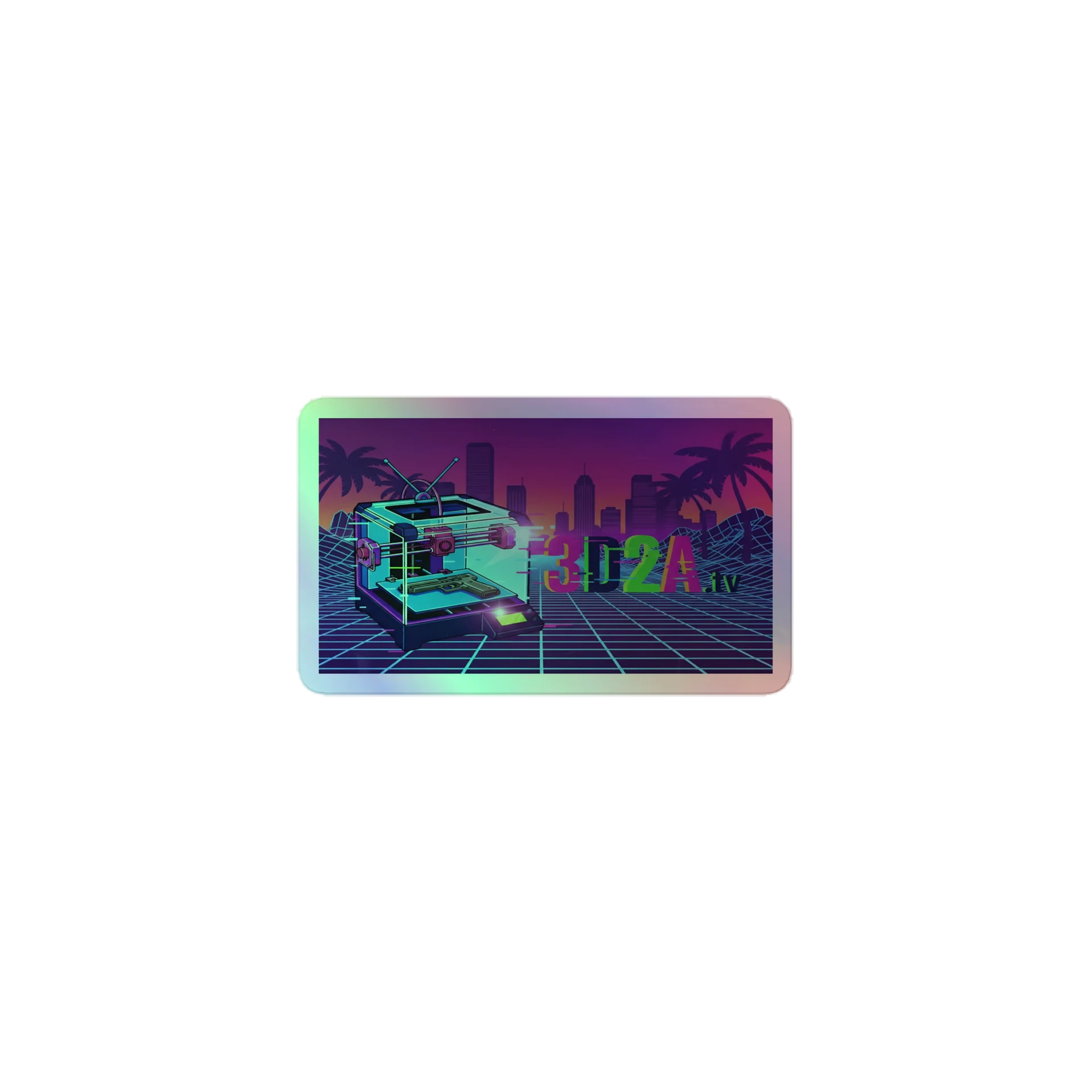 3D2A.TV Holo Sticker product image (1)