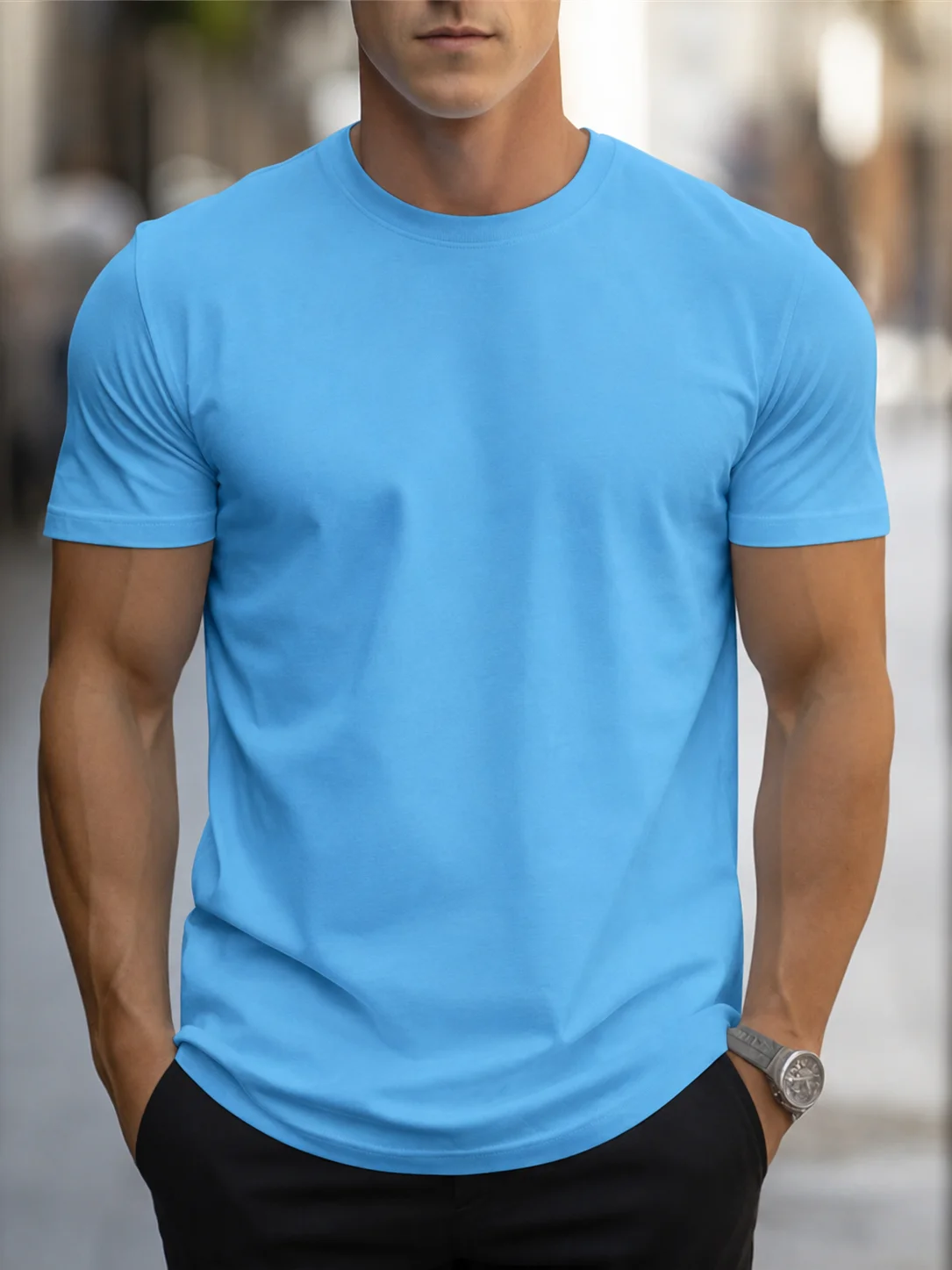 American T-shirt Printing Retro Short Sleeve Men product image (6)